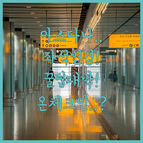 에어 아스타나 좌석 변경 예약 후부터 온라인 체크인까지