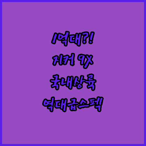 지커 9X 국내 도입 확정 | 1억 원대 프리미엄 모델 사양 확인