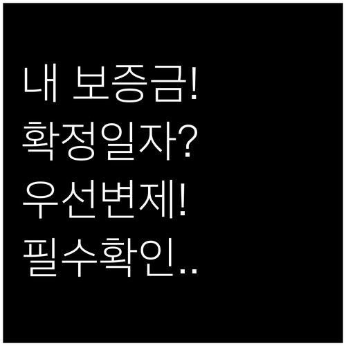 확정일자 부여 여부 조회와 보증금 우선변제권 확인 사항