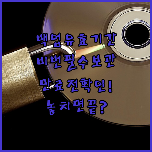 카카오톡 백업 유효기간과 비밀번호 보관법