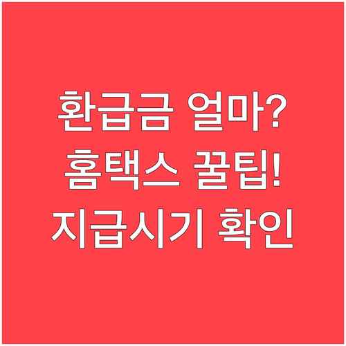 연말정산 환급금 조회는 홈택스에서, 지급 시기와 확인 방법